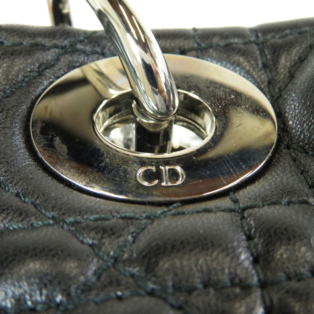 Christian Dior Tote Bag Leather Black - Picture 6 of 8